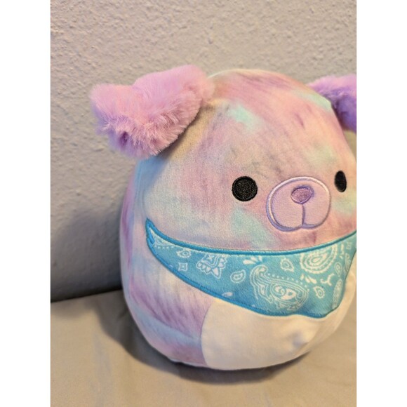 Kellytoy Squishmallow Bashira the Bandana Dog Tie Dye Plush NWT - Picture 7 of 7